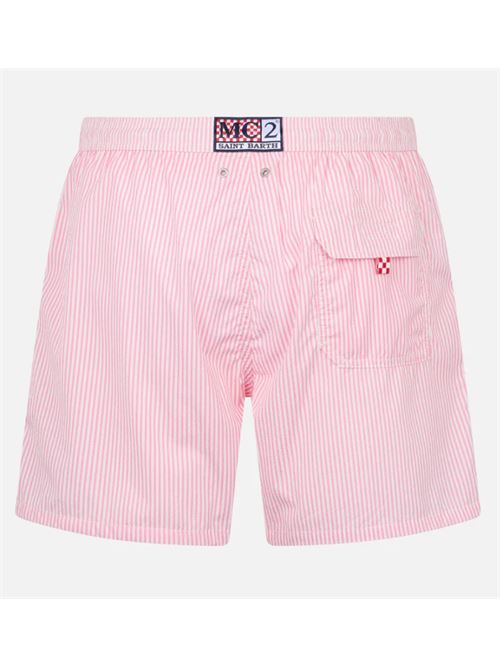 swimshort with back flap pocket MC2 SAINT BARTH | PATMOS-01648H21EMB SEERSUCKER STRIPES